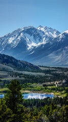 Fototapeta na wymiar Untamed Beauty - A Spectacular Panoramic Display of Nevada's Majestic Mountain Ranges