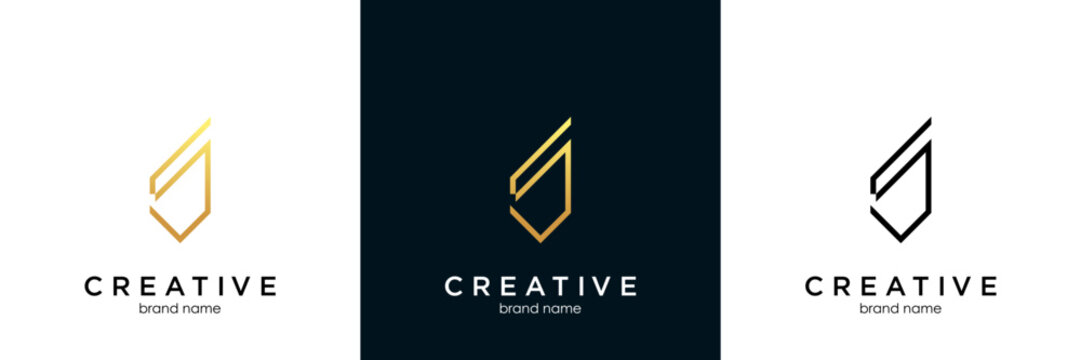 Creative minimal SJ JS letter business logo initial based Monogram icon vector