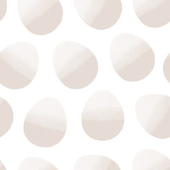 Seamless pattern with easter eggs, hand drawn illustration in watercolor style