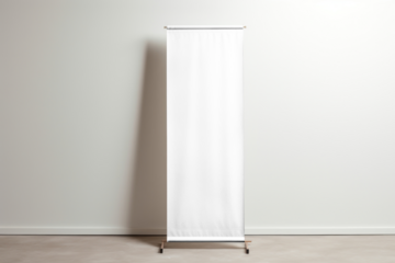 Roll up banner png product mockup, transparent design