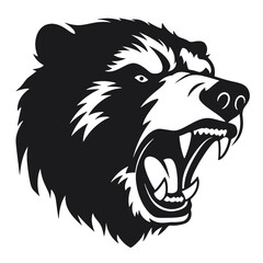 roaring bear looking directly at the camera