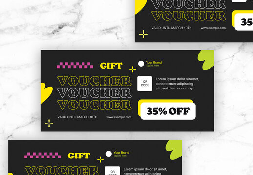 Black and Yellow Voucher