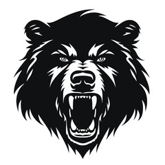 roaring bear looking directly at the camera