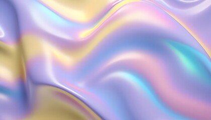 Abstract trendy holographic background. Real texture in pale violet, pink, and mint colors with...