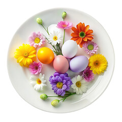 utensils near cute flowers on plate