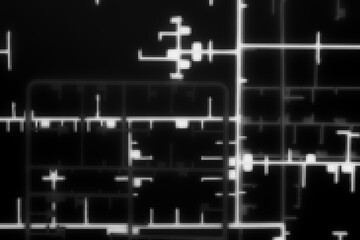 An Illustration of a Network of Pipes, Showing a Mosaic Designed System with a Gradient of White and Grey Square Shapes.