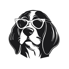 Beagle face silhouette