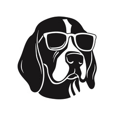 Beagle face silhouette