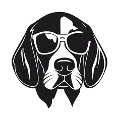 Beagle face silhouette