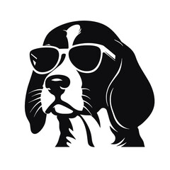 Beagle face silhouette