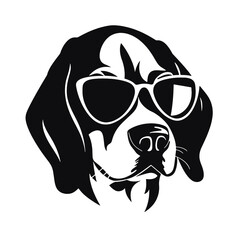 Beagle face silhouette