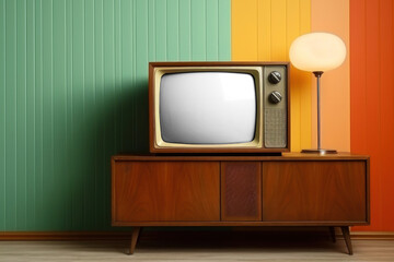 Vintage TV screen png mockup, transparent design