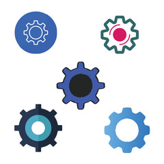 gears and cogs Icon set 