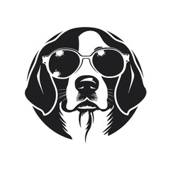 Close-up portrait of  Beagle dog.