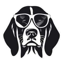 Close-up portrait of  Beagle dog.