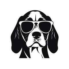 Close-up portrait of  Beagle dog.