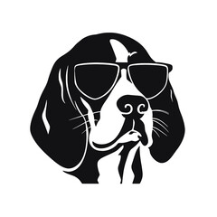 Cute beagle puppy cartoon, vector illustration