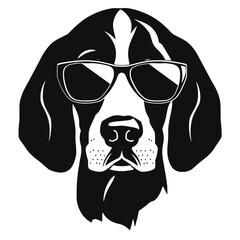 Cute beagle puppy cartoon, vector illustration