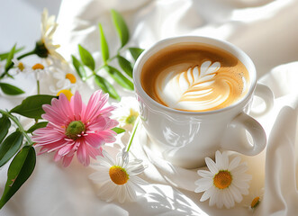 Obraz na płótnie Canvas A_cup_of_coffee_with_latte_art