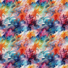 watercolor splashes seamless pattern, abstract background, fashion print, decorative texture