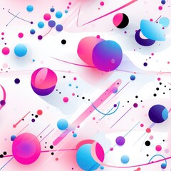 seamless pattern of futuristic technology illustrations, featuring abstract and sleek elements
