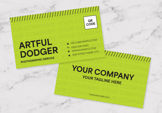 Green And Black Fluorized BusinessCard