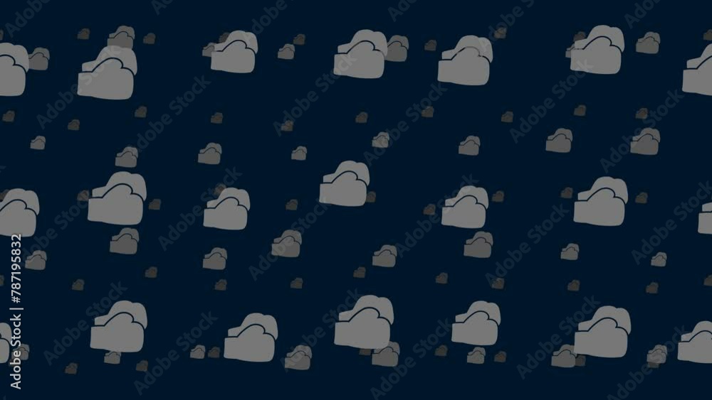 Poster boxing gloves symbols float horizontally from left to right. parallax fly effect. floating symbols a