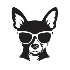  Chihuahua Silhouettes, Chihuahua Silhouettes Showcase, Chihuahua Silhouette Black and White - illustration