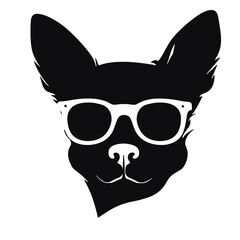  Chihuahua Silhouettes, Chihuahua Silhouettes Showcase, Chihuahua Silhouette Black and White - illustration