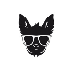 Fototapeta premium Chihuahua Silhouettes, Chihuahua Silhouettes Showcase, Chihuahua Silhouette Black and White - illustration