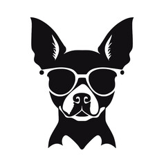  Chihuahua Silhouettes, Chihuahua Silhouettes Showcase, Chihuahua Silhouette Black and White - illustration