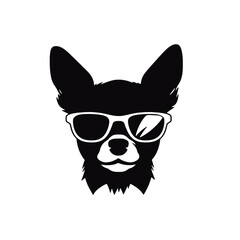  Chihuahua Silhouettes, Chihuahua Silhouettes Showcase, Chihuahua Silhouette Black and White - illustration