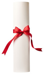 PNG Paper scroll ribbon white red
