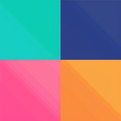 4 different primary bright coloured palette flat vector sample