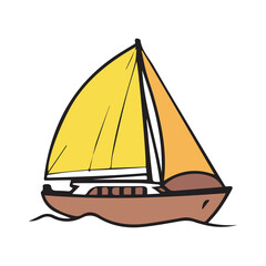 boat  lineal filled illustration