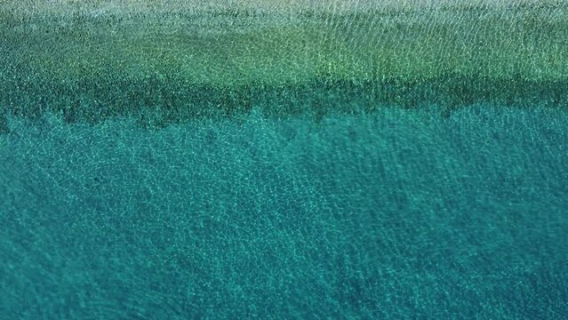 Sea aerial view. Sea texture. Tranquil turquoise sea. Summer concept. Datca, Turkey.