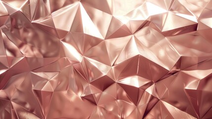 Naklejka premium Seamless Loop of Geometric Rose Gold Background with Abstract Foil Tiles Texture