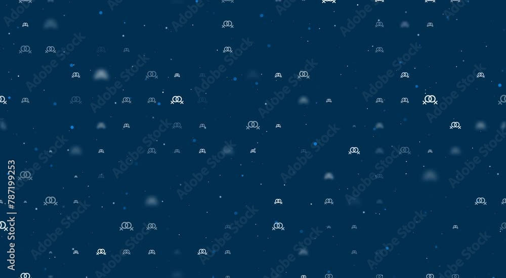 Poster template animation of evenly spaced lesbian symbols of different sizes and opacity. animation of tra