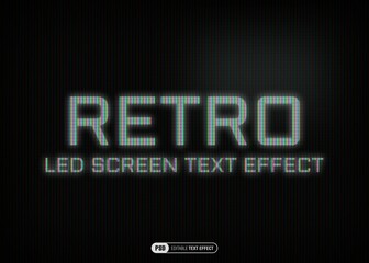 Retro Led Screen Text Effect