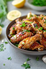golden, crispy-skinned chicken pieces with boiled rice