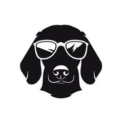 Dachshund Dog Head Potrait Vector on a White Background