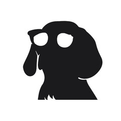 Dachshund Dog Head Potrait Vector on a White Background