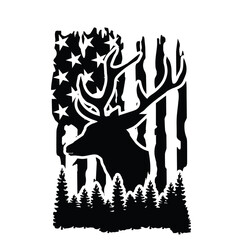 deer silhouette flag svg