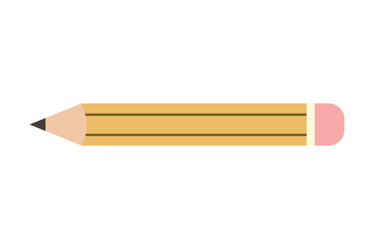 Simple pencil clip art. Isolated vector illustration for your design