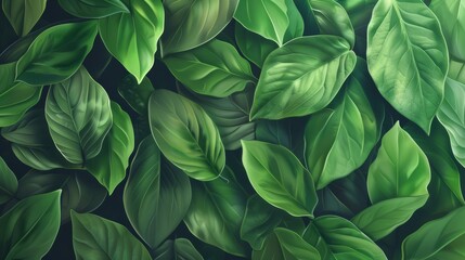 green leaves background hyper realistic 