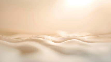 Abstract blur soft focus soft blinking light beige horizontal copy space background : Generative AI
