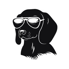 Fototapeta premium dachshund silhouette vector illustration