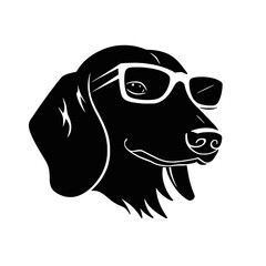 Fototapeta premium dachshund silhouette vector illustration