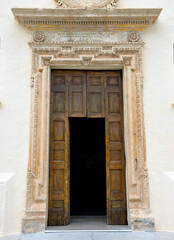 Fototapeta na wymiar church of the Assumption specchia puglia italy