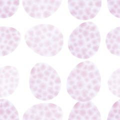 Seamless pattern with easter eggs, hand drawn illustration in watercolor style